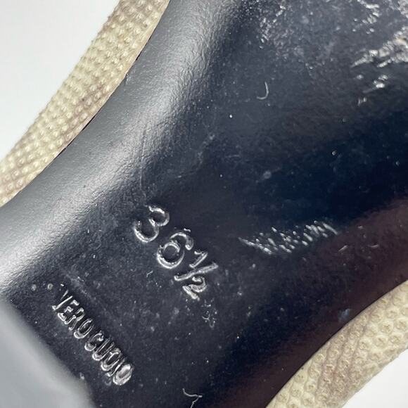 Alexander Wang Abby Animal Print Leather Block Heel Sandals - Natural - 36.5 - Picture 13 of 15